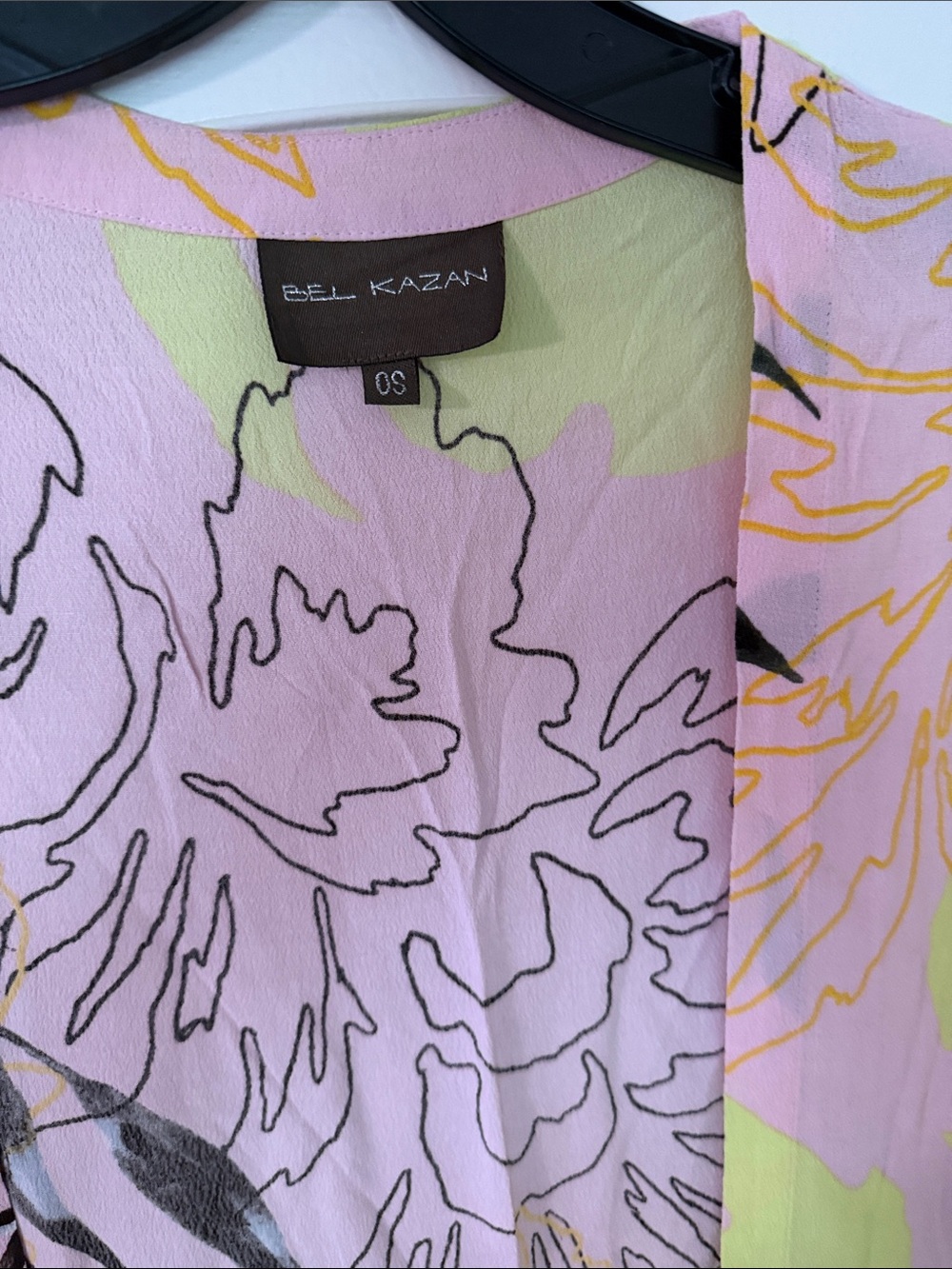 Paul & Joe Pastel Pink & Yellow Floral Kimono Top - Picture 2 of 3